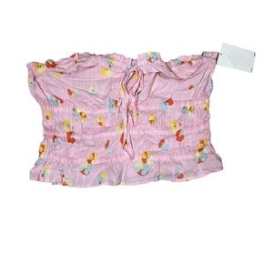 🌟NWT BP Pink Floral Tube Top Ladies Size Small
